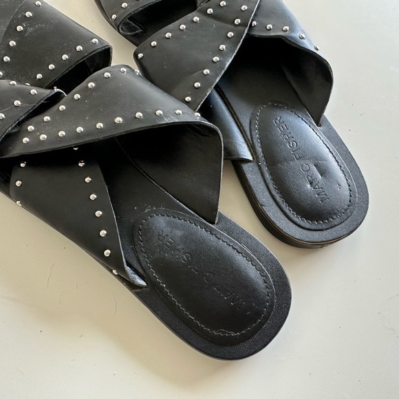 Marc fisher black studded cross sandals size 7.5 - GUC - Picture 2 of 6